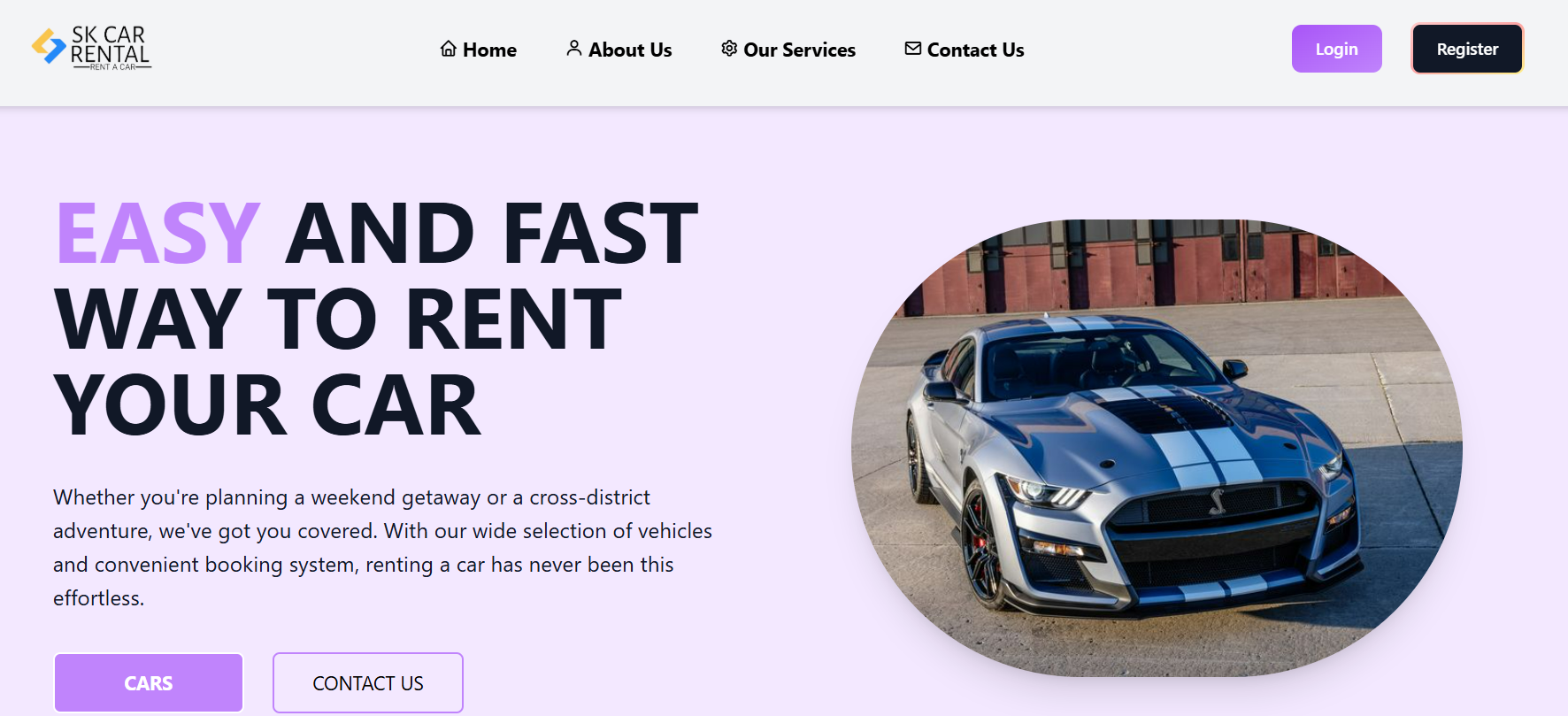 Car Rental System project screenshot